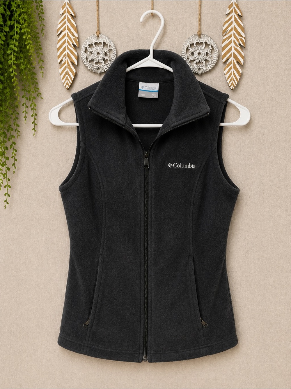 Columbia Black Women's Fleece Vest - Zip Front